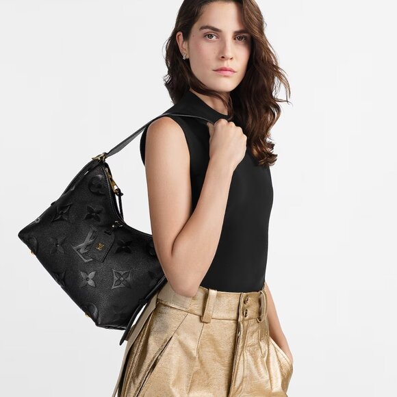 New LOUIS VUITTON CarryAll PM Monogram Empreinte Black Leather Bag - Picture 5 of 5